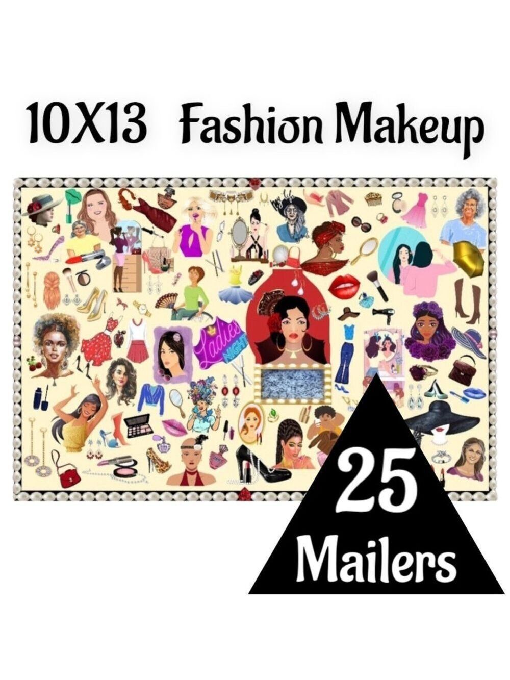 25 10X13 Poly Mailers Fashion Makeup Girls Ladies Night Flat PRICE IS FIRM - Picture 7 of 15